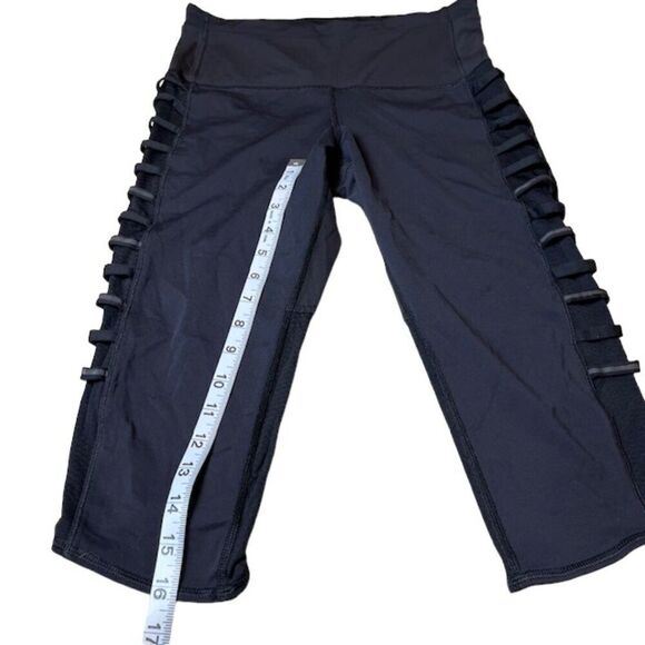 Lululemon Sunshine Salutation Crop (Full-On Luxtreme) Black Size 8 - Picture 7 of 12